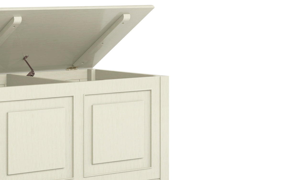 Antique White | Connaught Medium Storage Bench Trunk