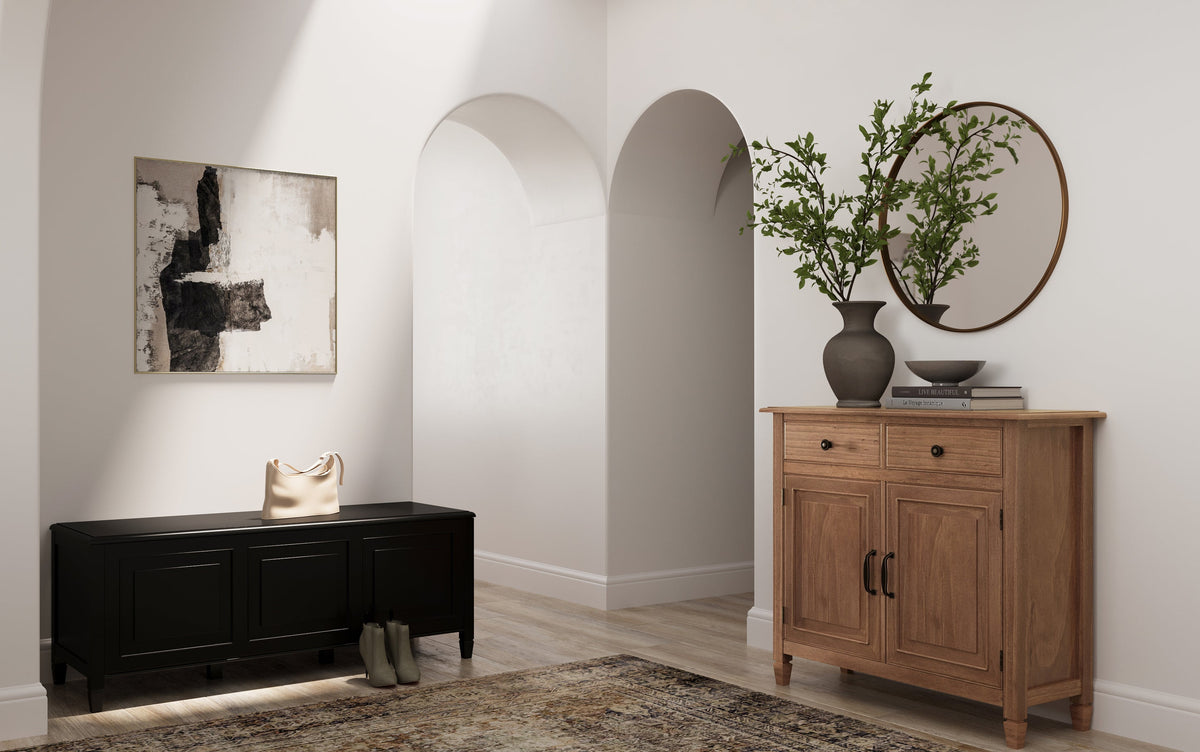 Black | Connaught Medium Storage Bench Trunk