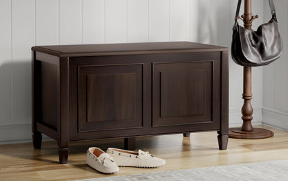 Dark Chestnut Brown | Connaught Small Storage Bench Trunk