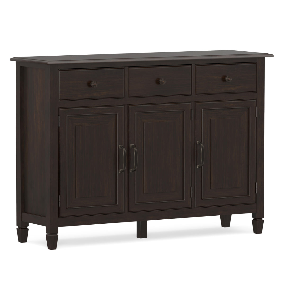 Dark Chestnut Brown | Connaught Wide Entryway Storage Cabinet