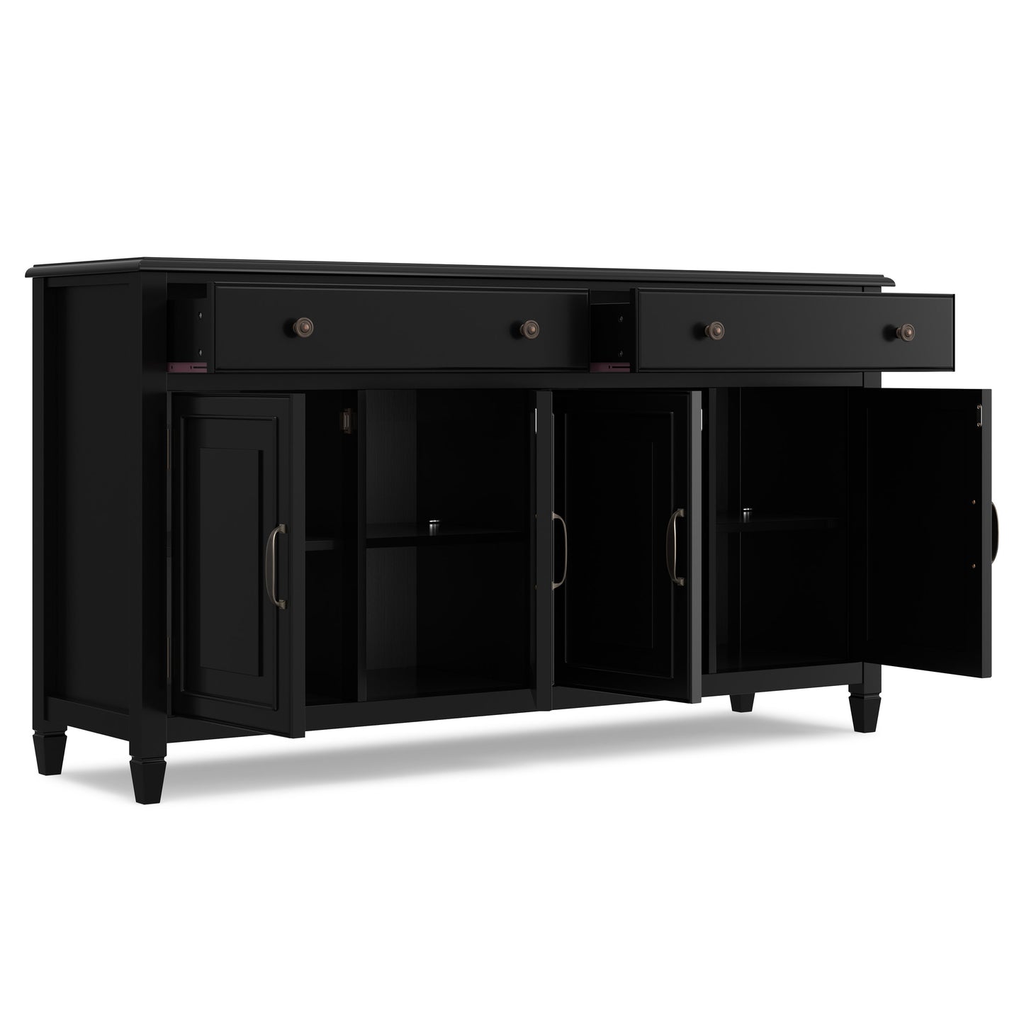 Black | Connaught Large Sideboard Buffet Storage Cabinet