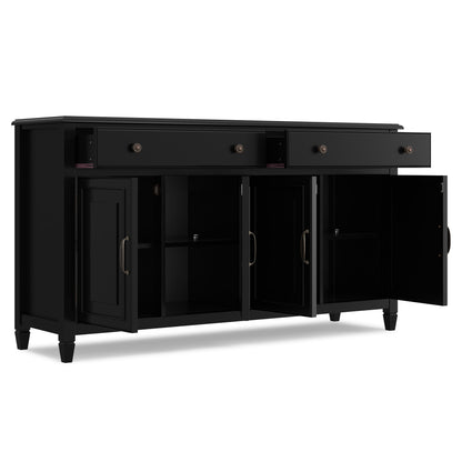 Black | Connaught Large Sideboard Buffet Storage Cabinet