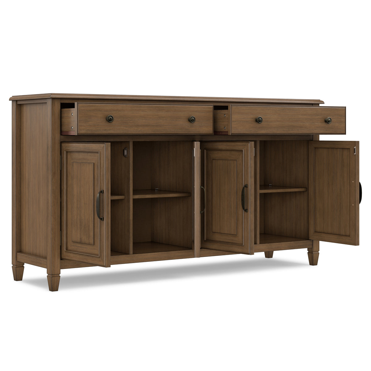 Rustic Natural Aged Brown | Connaught Large Sideboard Buffet Storage Cabinet