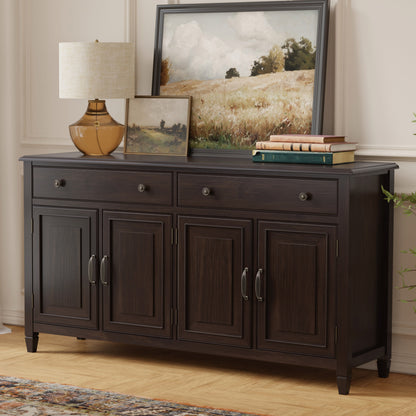 Dark Chestnut Brown | Connaught Large Sideboard Buffet Storage Cabinet