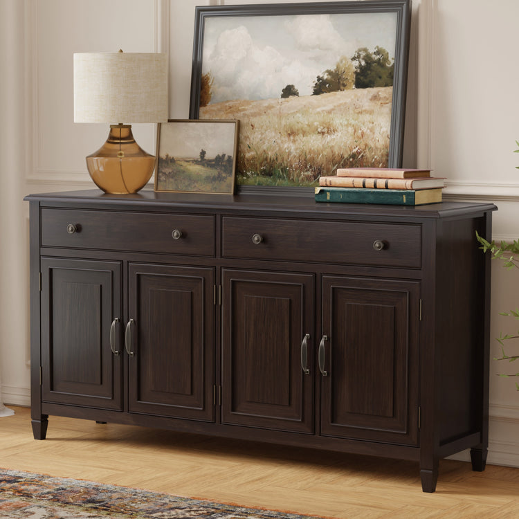 Dark Chestnut Brown | Connaught Large Sideboard Buffet Storage Cabinet