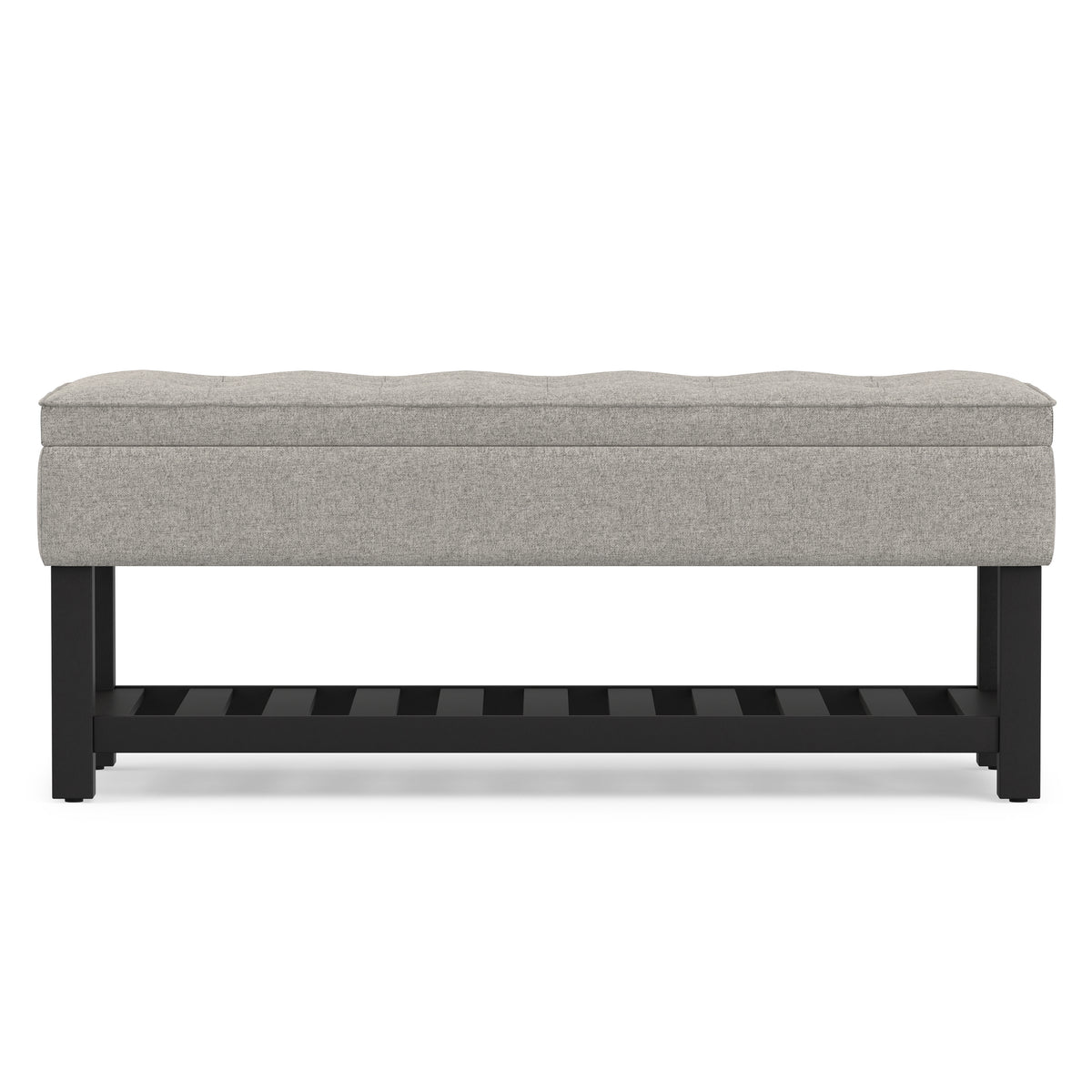 Cloud Grey Linen Style Fabric | Cosmopolitan Ottoman Bench in Linen