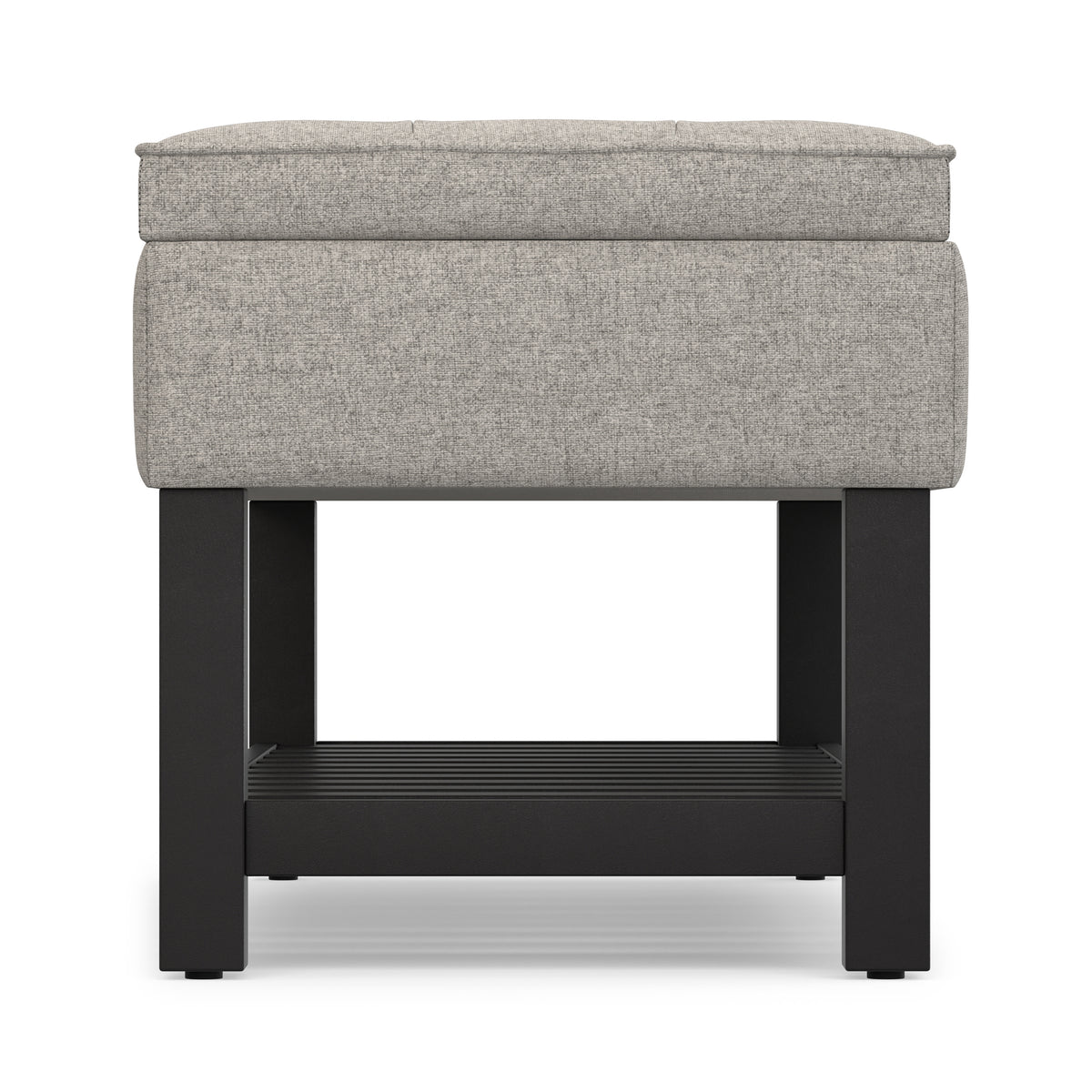 Cloud Grey Linen Style Fabric | Cosmopolitan Ottoman Bench in Linen