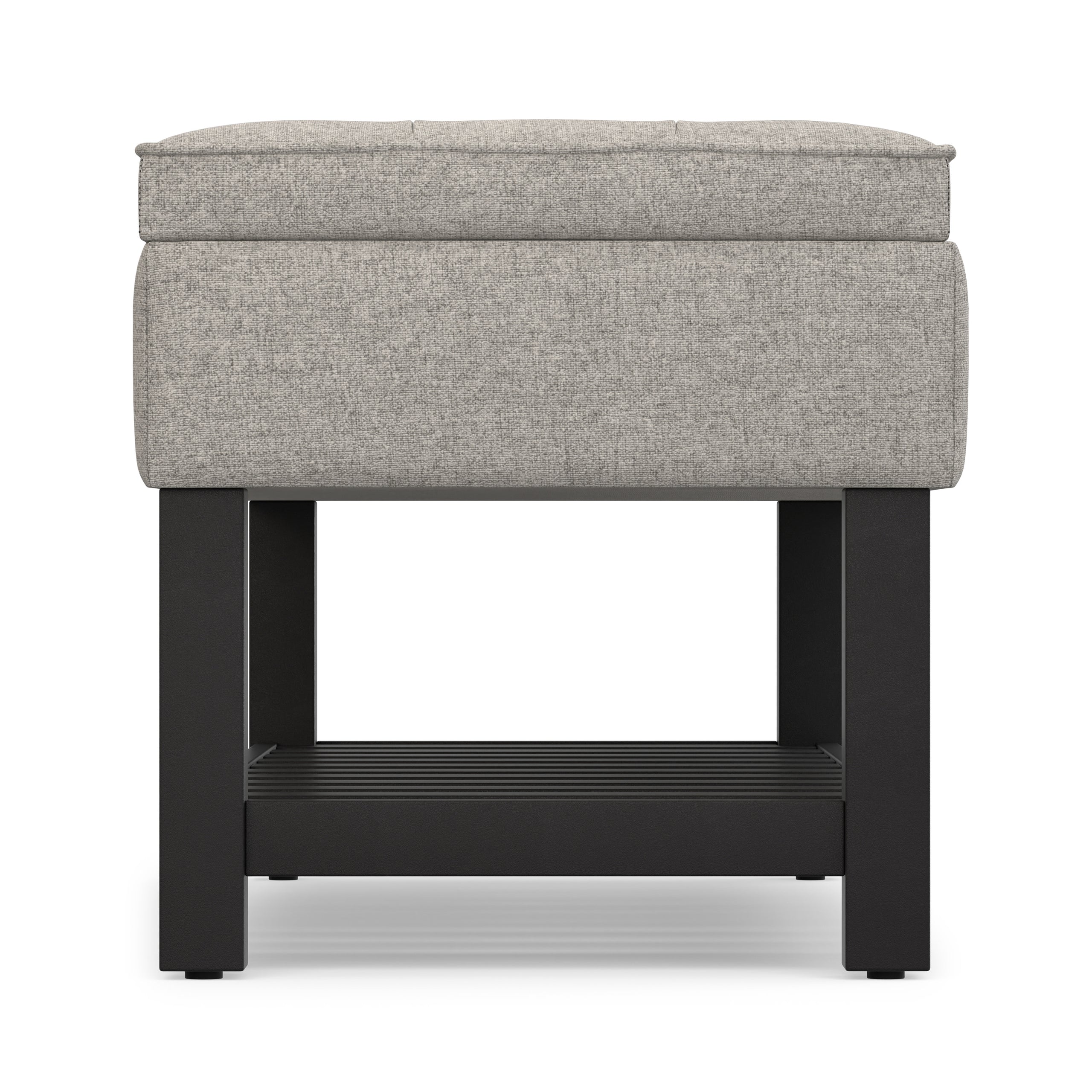 Cloud Grey Linen Style Fabric | Cosmopolitan Ottoman Bench in Linen