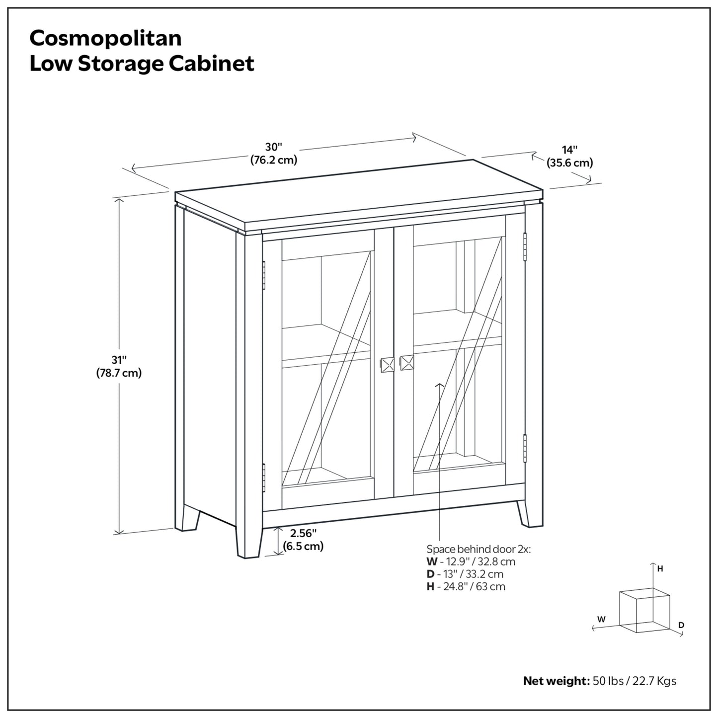 Black | Cosmopolitan Storage Cabinet