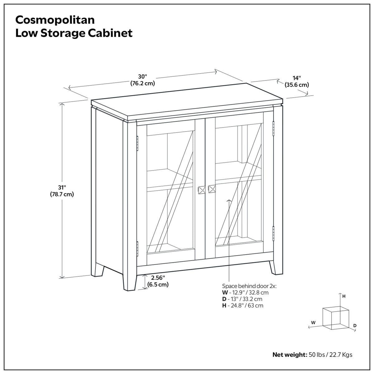Black | Cosmopolitan Storage Cabinet