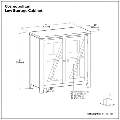 Black | Cosmopolitan Storage Cabinet