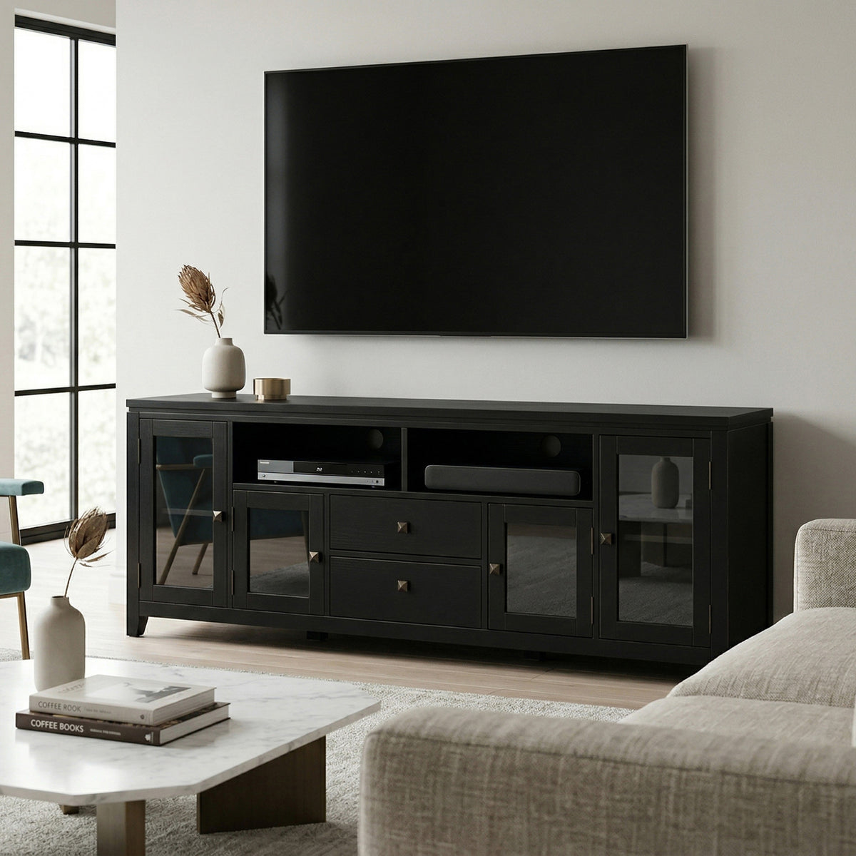 Black | Cosmopolitan 72 inch TV Stand