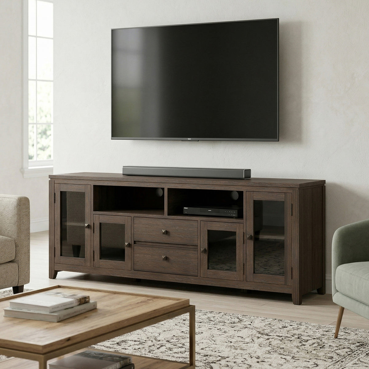 Farmhouse Brown | Cosmopolitan 72 inch TV Stand