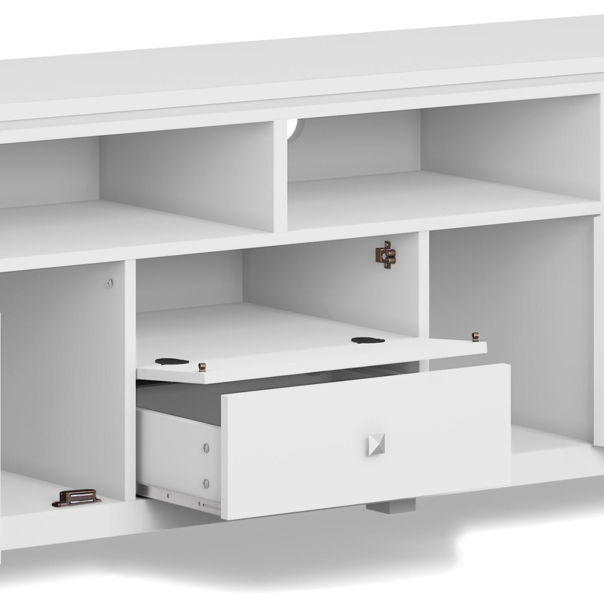 White | Cosmopolitan 72 inch TV Stand in White