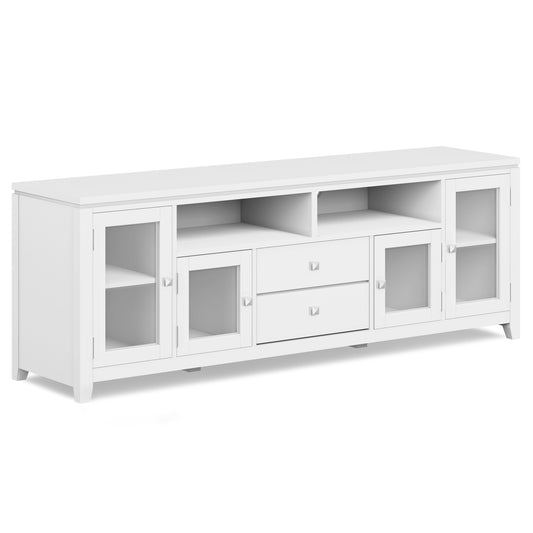 White | Cosmopolitan 72 inch TV Stand in White