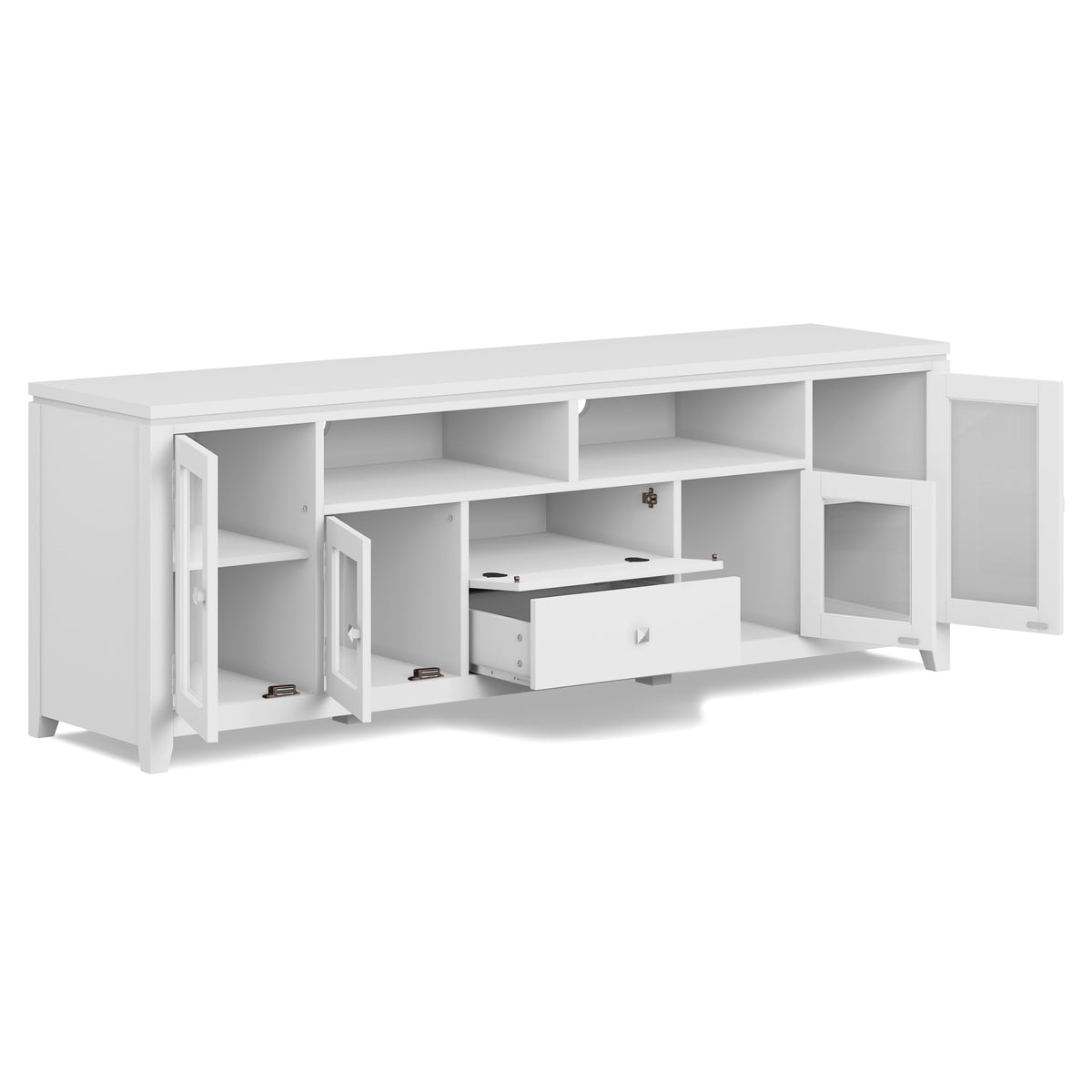White | Cosmopolitan 72 inch TV Stand in White