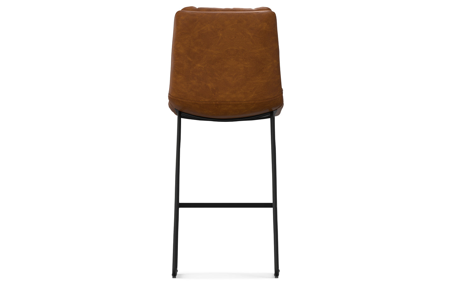 Camel Brown Distressed Vegan Leather | Danika Bar Stool (Set of 2)