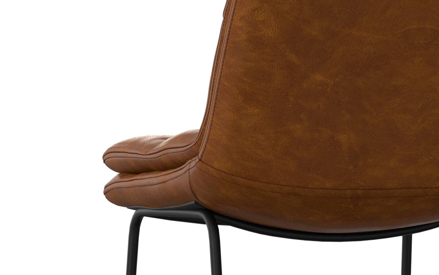 Camel Brown Distressed Vegan Leather | Danika Bar Stool (Set of 2)