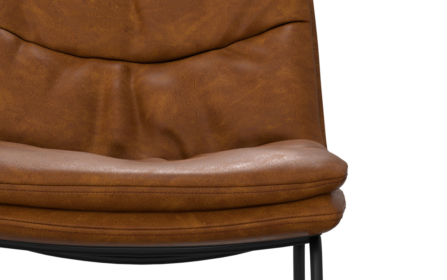 Camel Brown Distressed Vegan Leather | Danika Bar Stool (Set of 2)