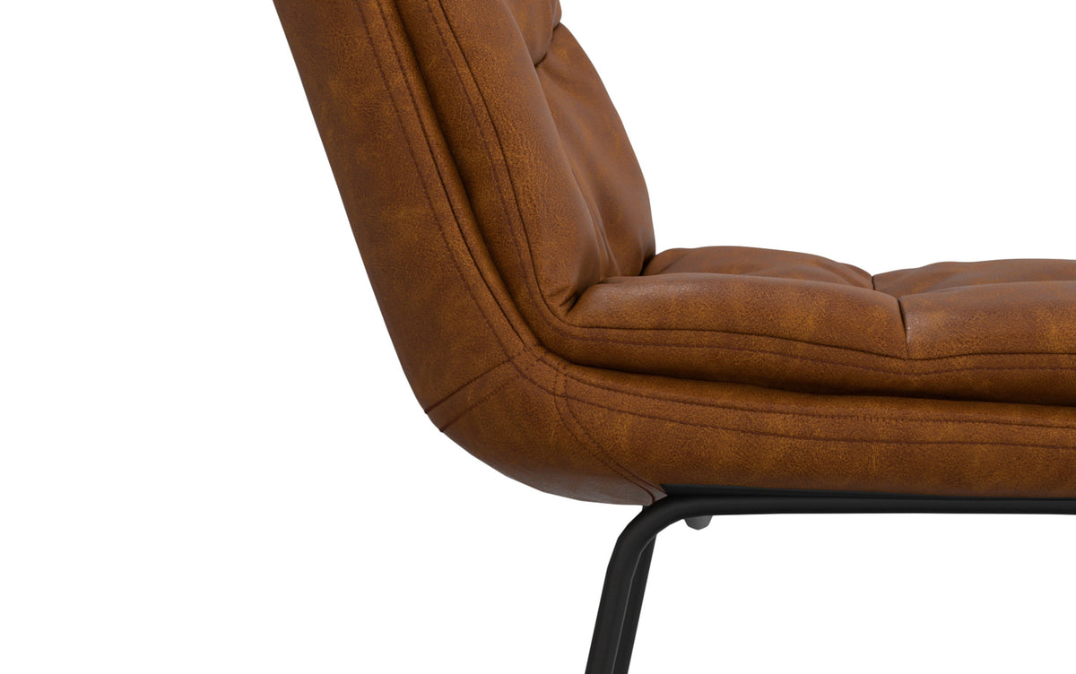 Camel Brown Distressed Vegan Leather | Danika Bar Stool (Set of 2)
