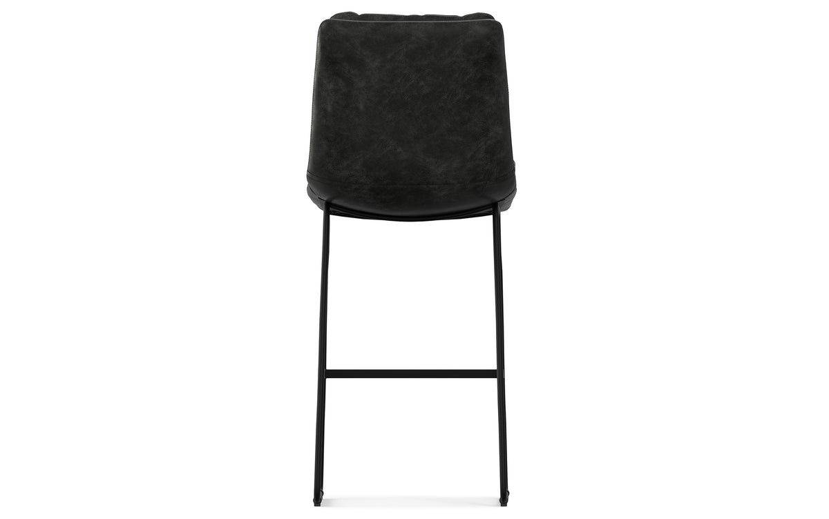 Distressed Charcoal Grey Distressed Vegan Leather | Danika Bar Stool (Set of 2)