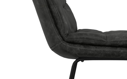 Distressed Charcoal Grey Distressed Vegan Leather | Danika Bar Stool (Set of 2)