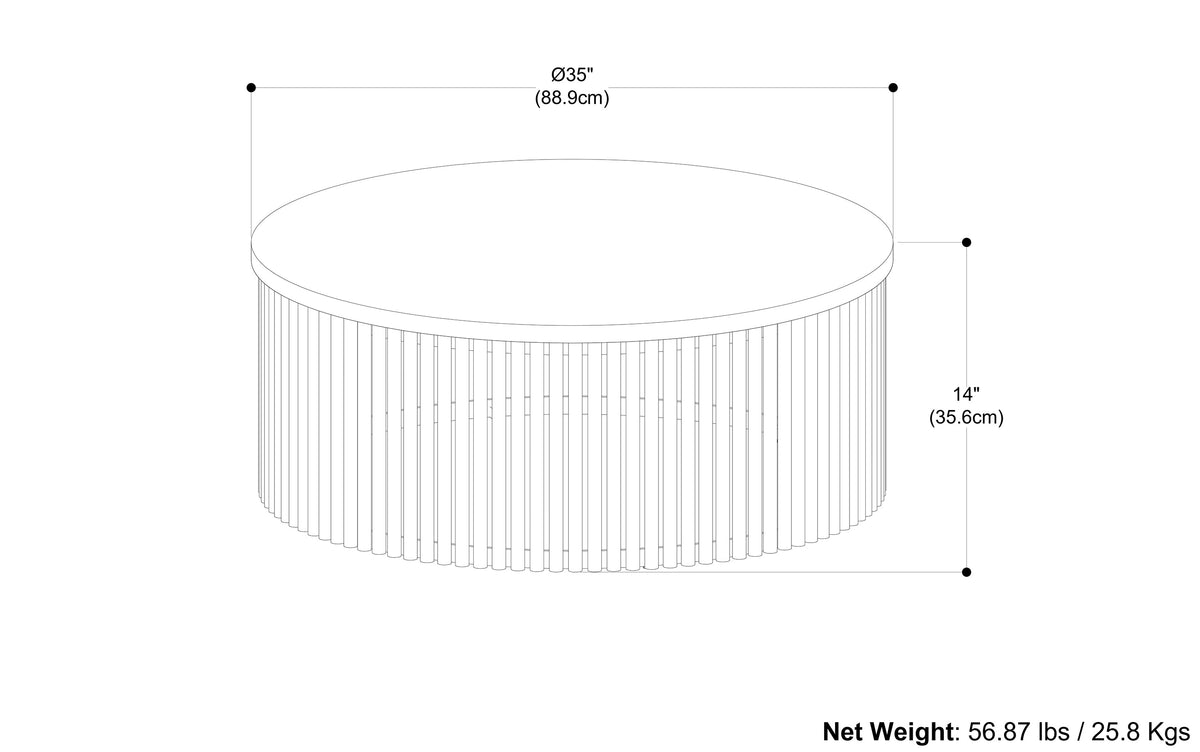Demy 35 inch Coffee Table