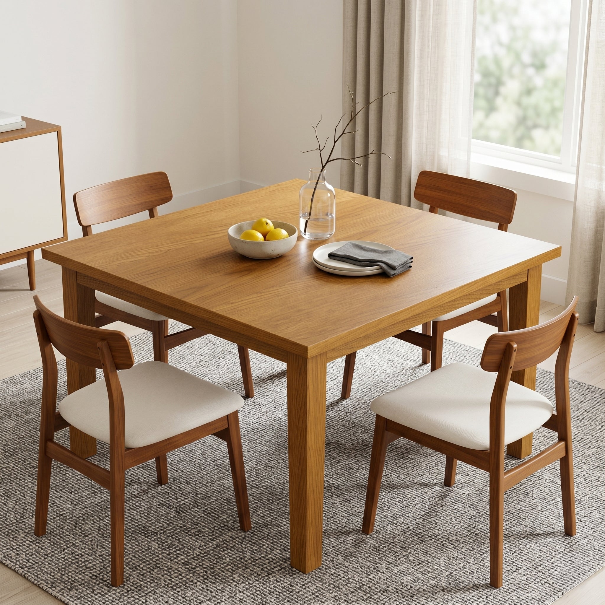 Oak Veneer Oak | Eastwood Square Dining Table in Oak