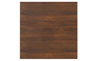 Charcoal Grey/Walnut Linen Style Fabric | Lowell / Eastwood 5 Pc Dining Set