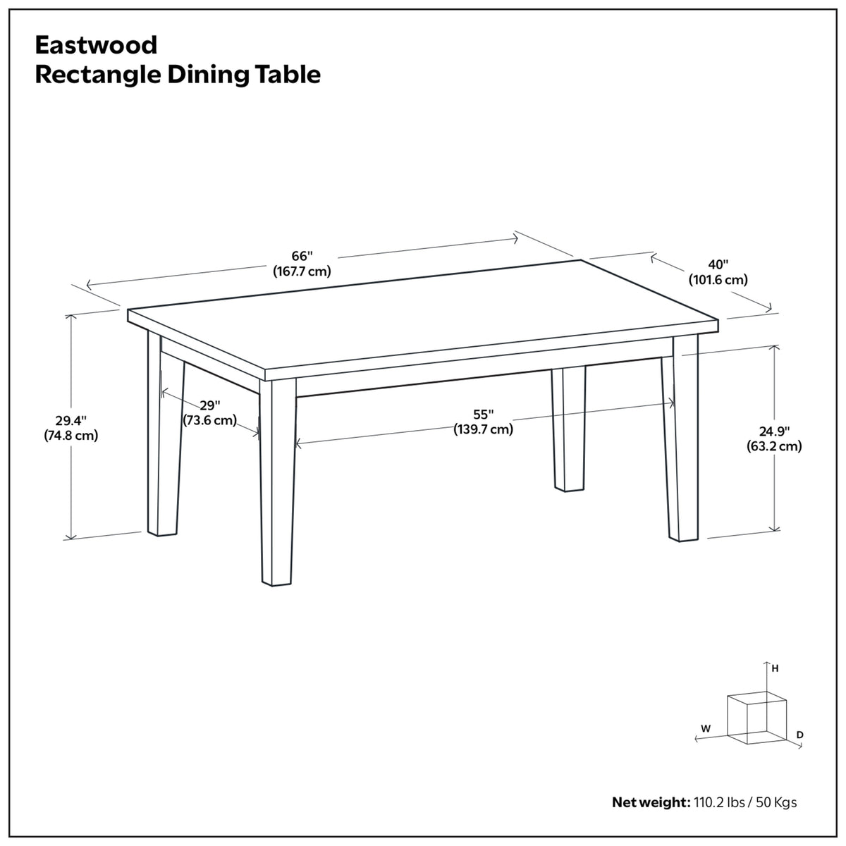 Walnut Walnut | Eastwood Dining Table in Walnut