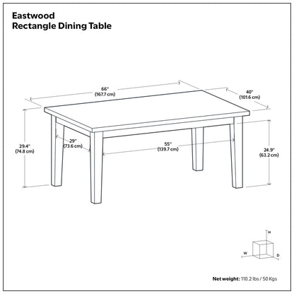 Walnut Walnut | Eastwood Dining Table in Walnut