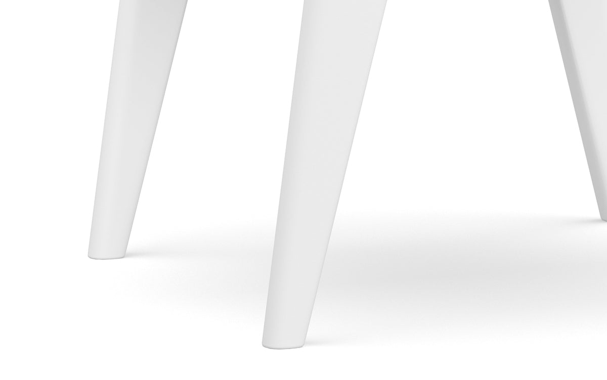 White | Draper Mid Century End Table