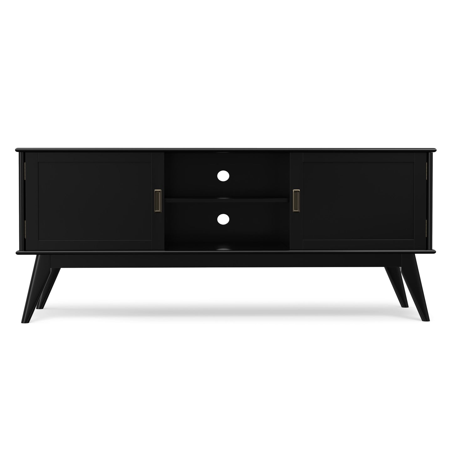 Black | Draper Mid Century Low TV Stand