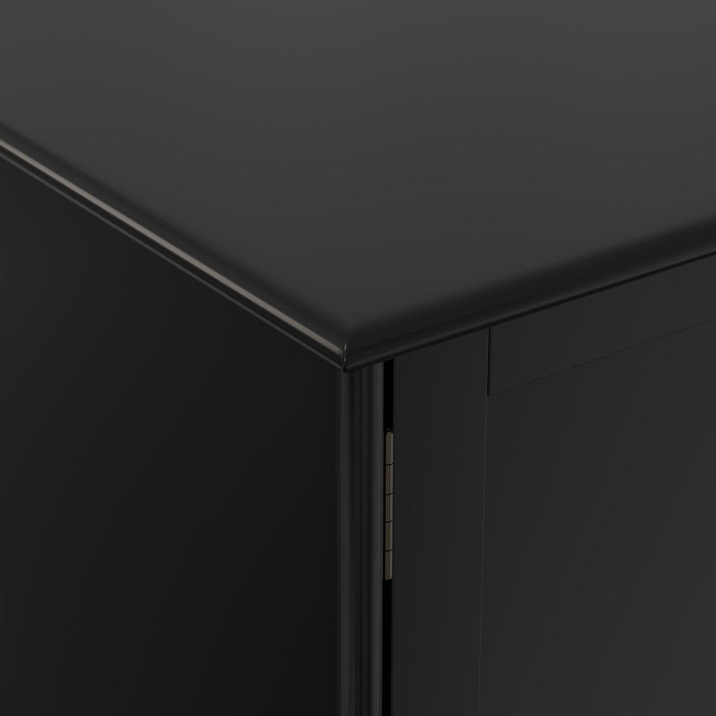 Black | Draper Mid Century Low TV Stand