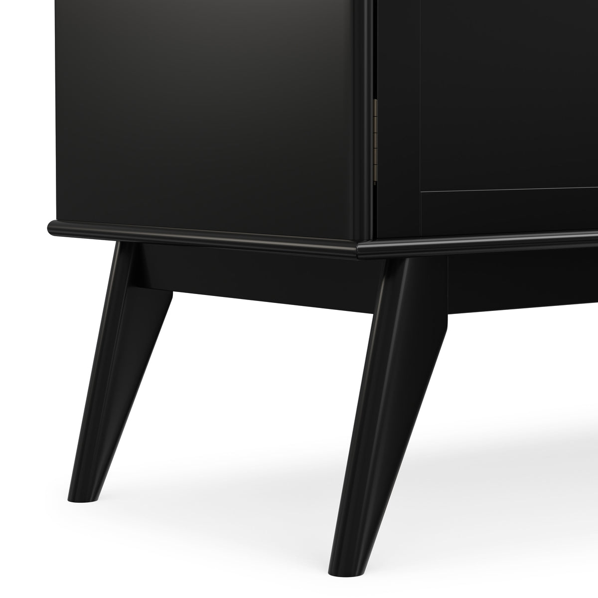 Black | Draper Mid Century Low TV Stand
