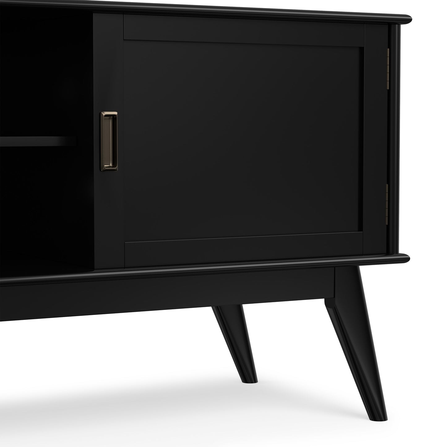 Black | Draper Mid Century Low TV Stand
