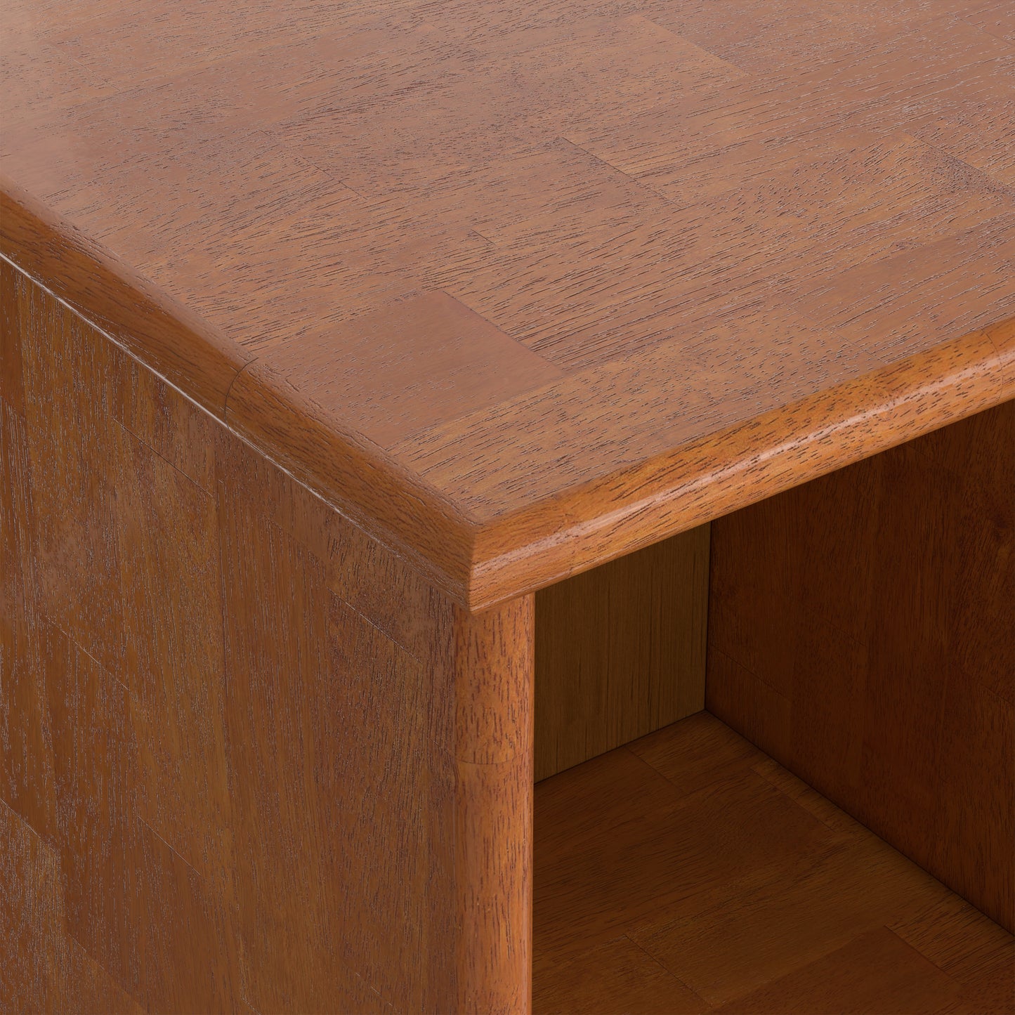 Teak Brown | Draper Mid Century 8 Cube Storage Sofa Table