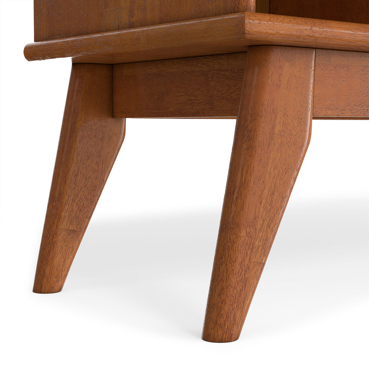 Teak Brown | Draper Mid Century 8 Cube Storage Sofa Table