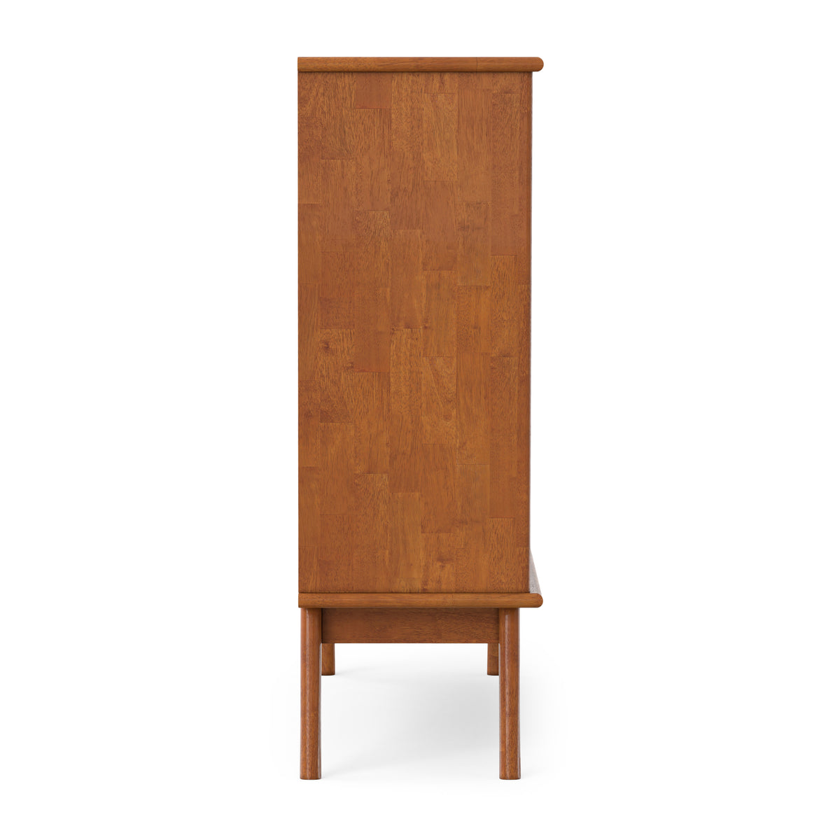 Teak Brown | Draper Mid Century 8 Cube Storage Sofa Table