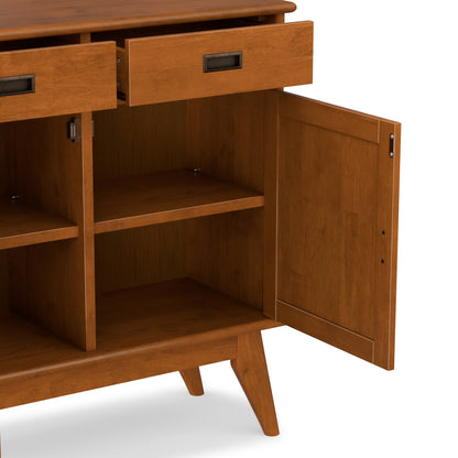 Teak Brown | Draper Mid Century Entryway Storage Cabinet