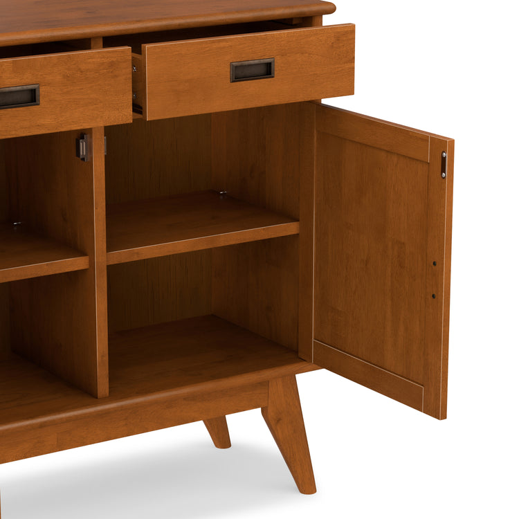 Teak Brown | Draper Mid Century Entryway Storage Cabinet