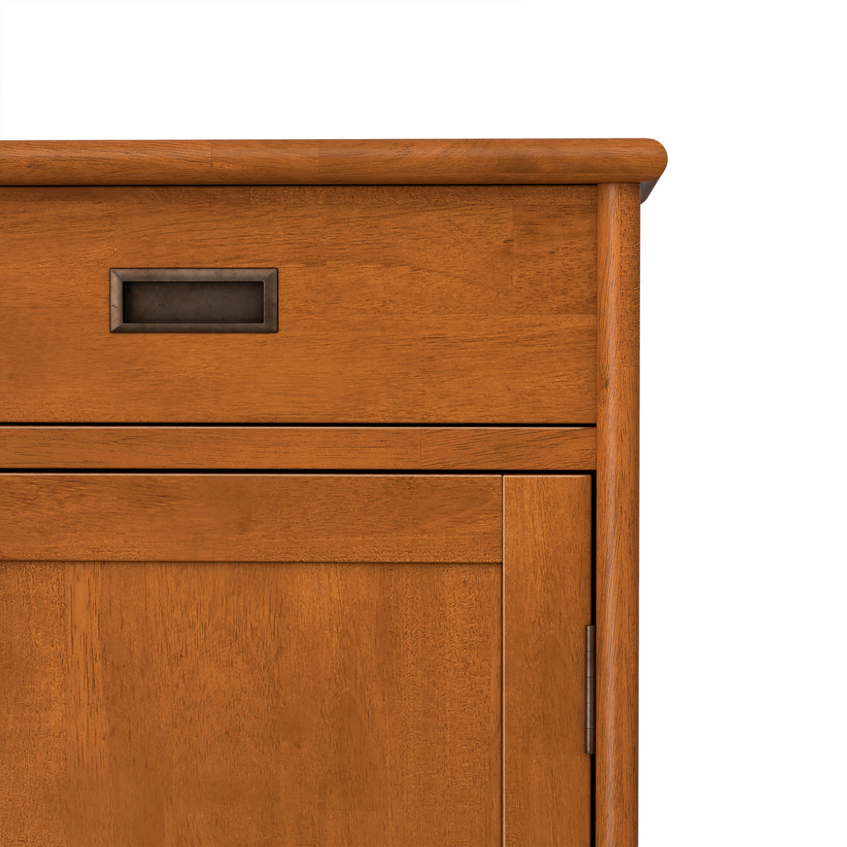 Teak Brown | Draper Mid Century Entryway Storage Cabinet