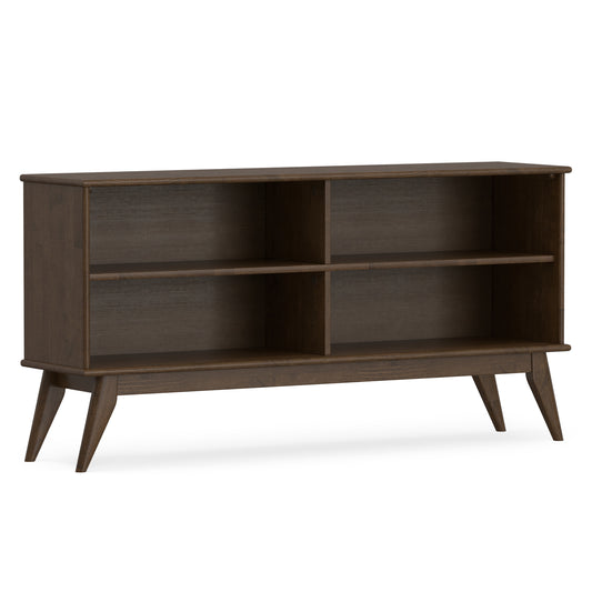 Walnut Brown | Draper Mid Century Low Bookcase