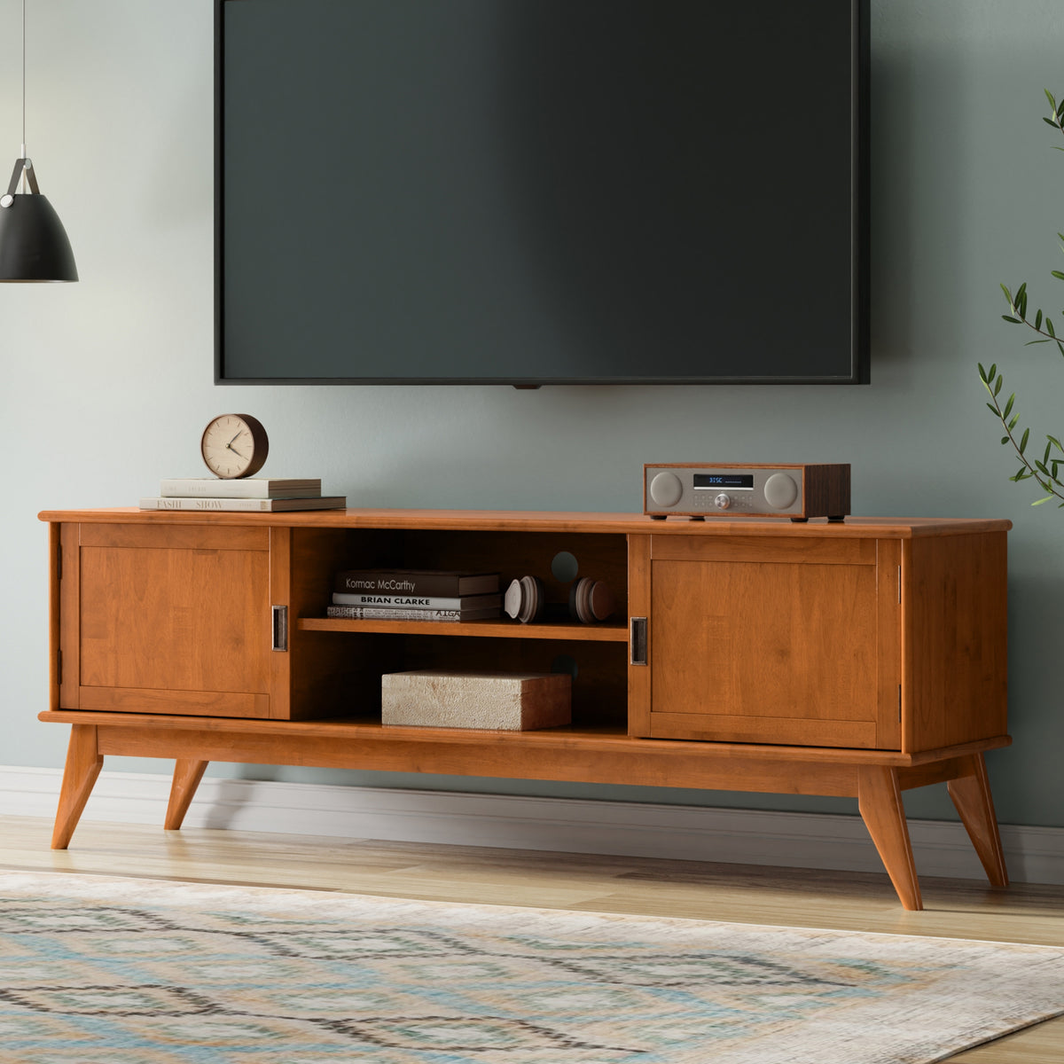 Teak Brown | Draper Mid Century 72 inch TV Stand