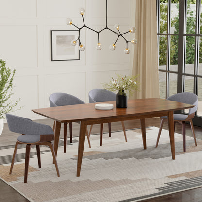 Walnut Walnut | Draper Mid Century Extendable Dining Table
