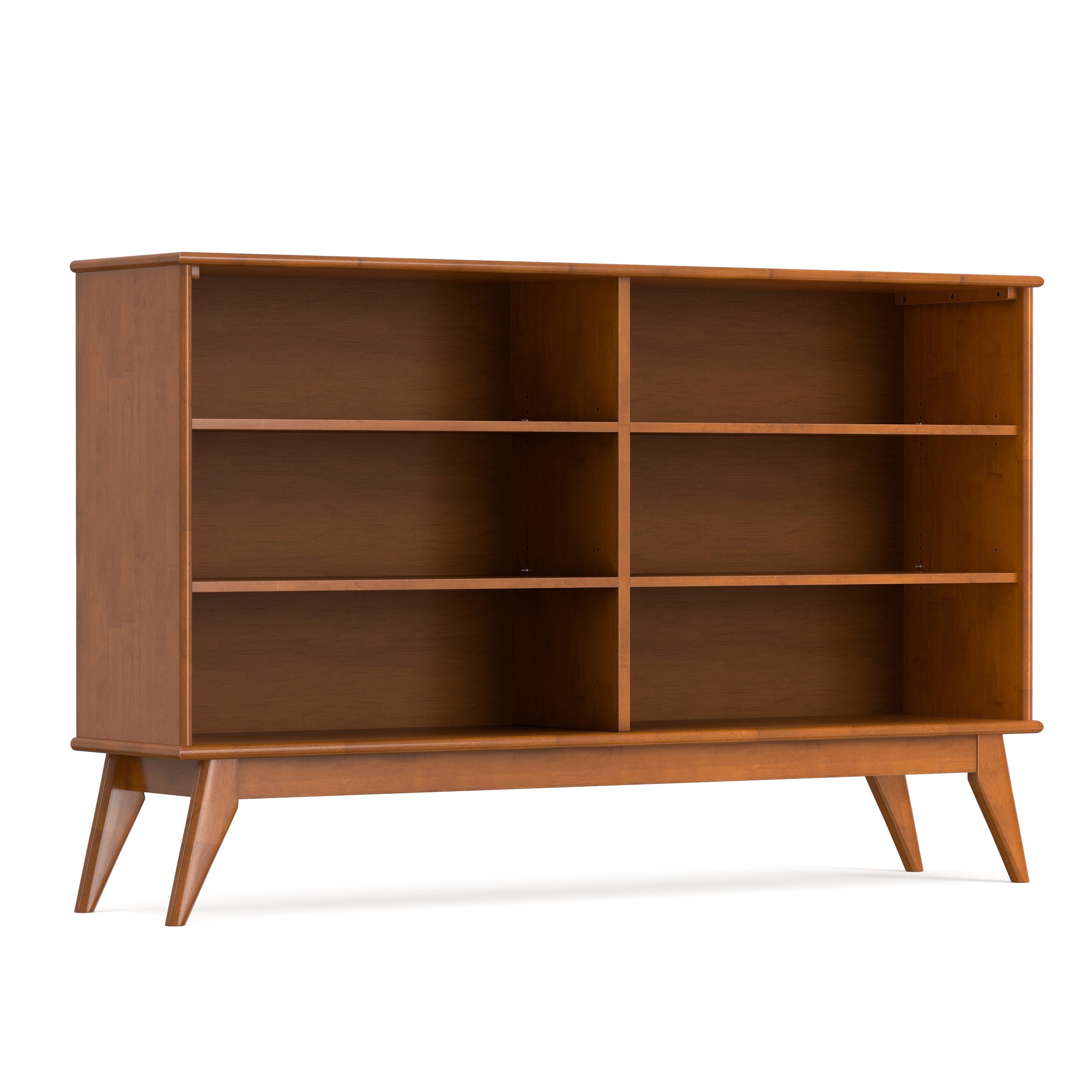 Teak Brown | Draper 6 Shelf Bookcase