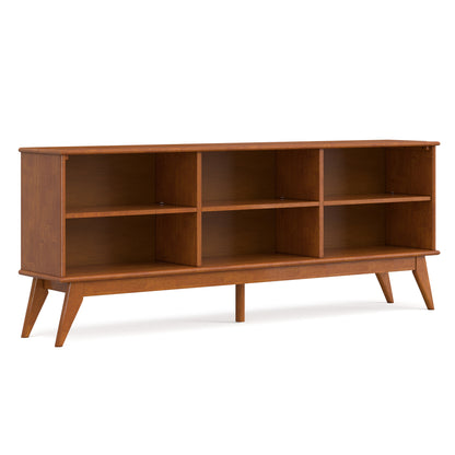 Teak Brown | Draper 76 inch 6 Shelf Bookcase