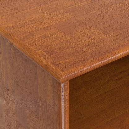 Teak Brown | Draper 76 inch 6 Shelf Bookcase