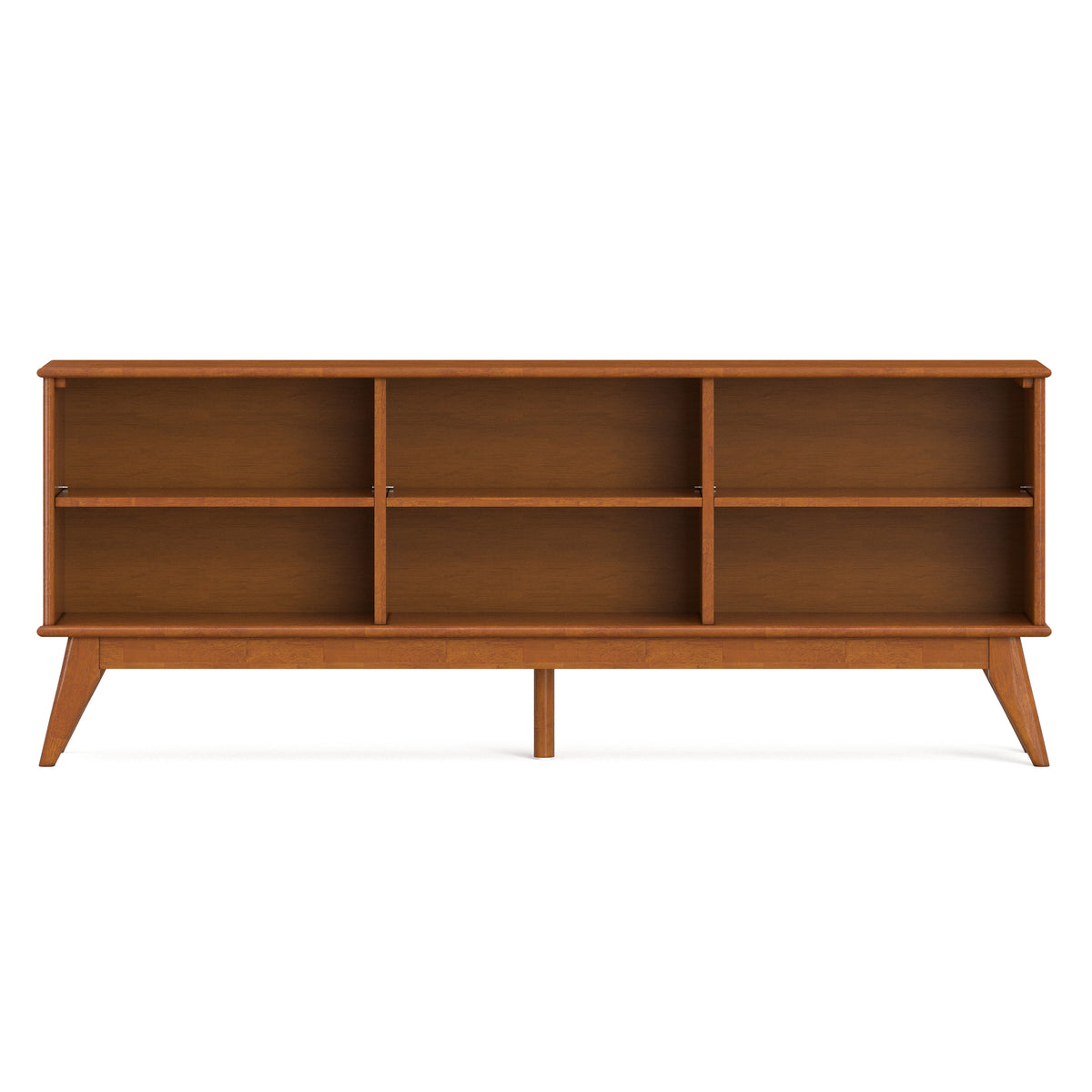 Teak Brown | Draper 76 inch 6 Shelf Bookcase