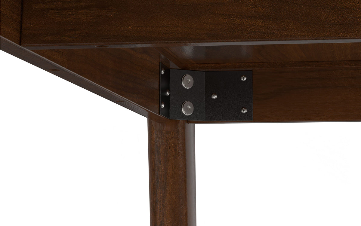 Black/Walnut Vegan Leather | Mavis / Draper 7 Pc Dining Set